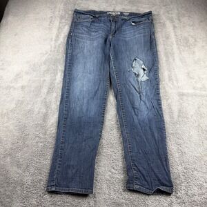 Denizen Levis Modern Straight Crop Jeans Womens‎ 12 Blue Medium Wash Low Rise